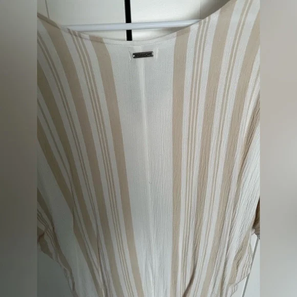 Billabong Women's Lightweight Swim Cover-up Beige & White With Fringe Size Large - Picture 8 of 8